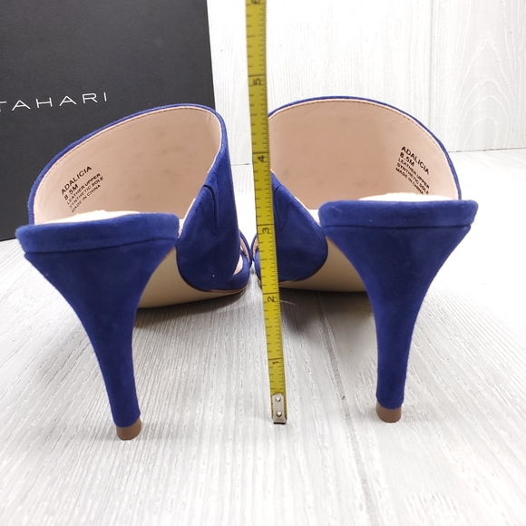 Tahari Adalicia Blue Suede Dress Shoes 8.5 - Picture 5 of 7